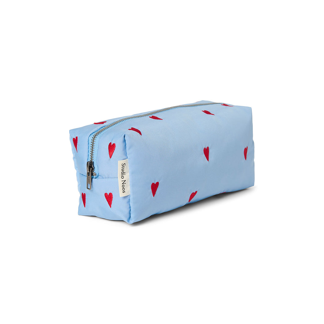 Studio Noos Necessaire Puffy Light Blue Hearts bei Yay Kids