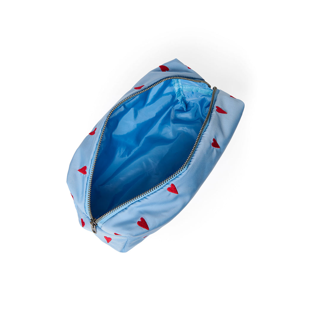 Studio Noos Necessaire Puffy Light Blue Hearts bei Yay Kids
