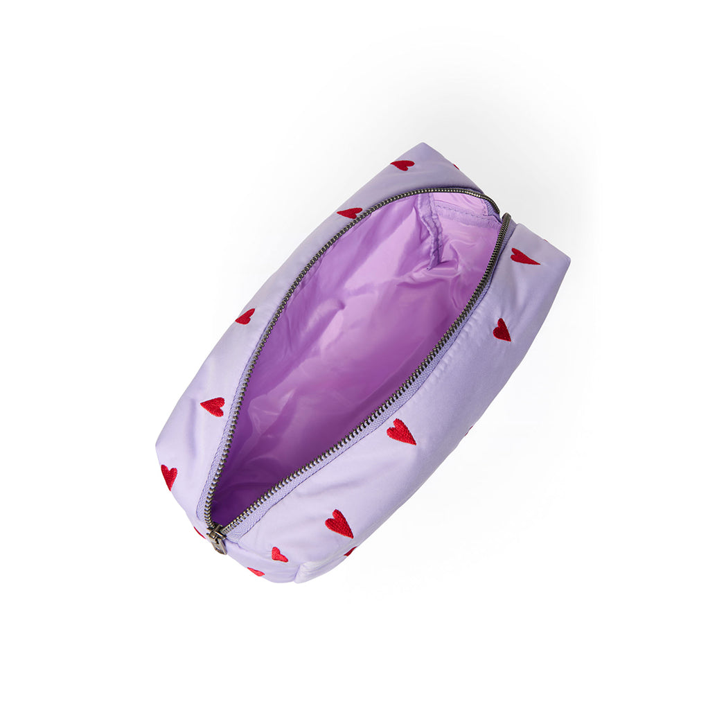 Studio Noos Necessaire Puffy Purple Hearts bei Yay Kids