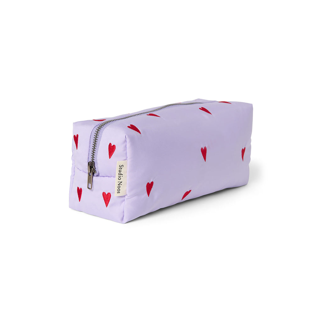 Studio Noos Necessaire Puffy Purple Hearts bei Yay Kids