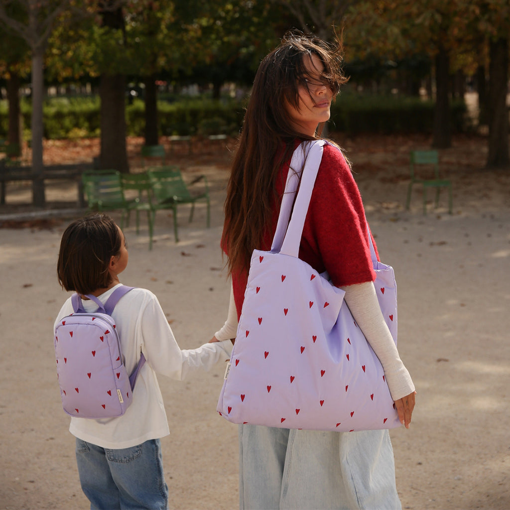 Studio Noos Tasche Mom Bag Puffy Purple Hearts bei Yay Kids