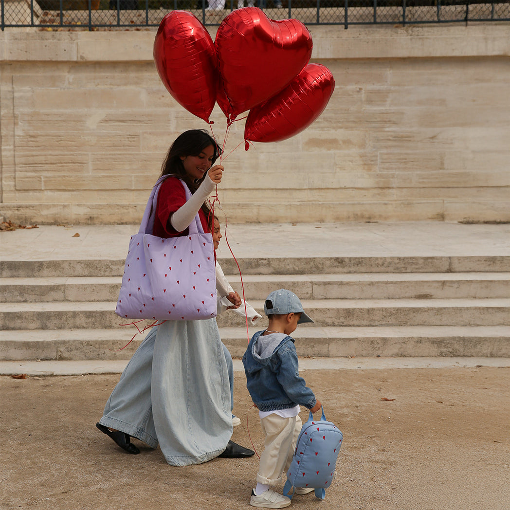 Studio Noos Tasche Mom Bag Puffy Purple Hearts bei Yay Kids