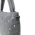 Studio Noos Wickeltasche "Diaper Bag" Grey Denim Hearts bei Yay Kids