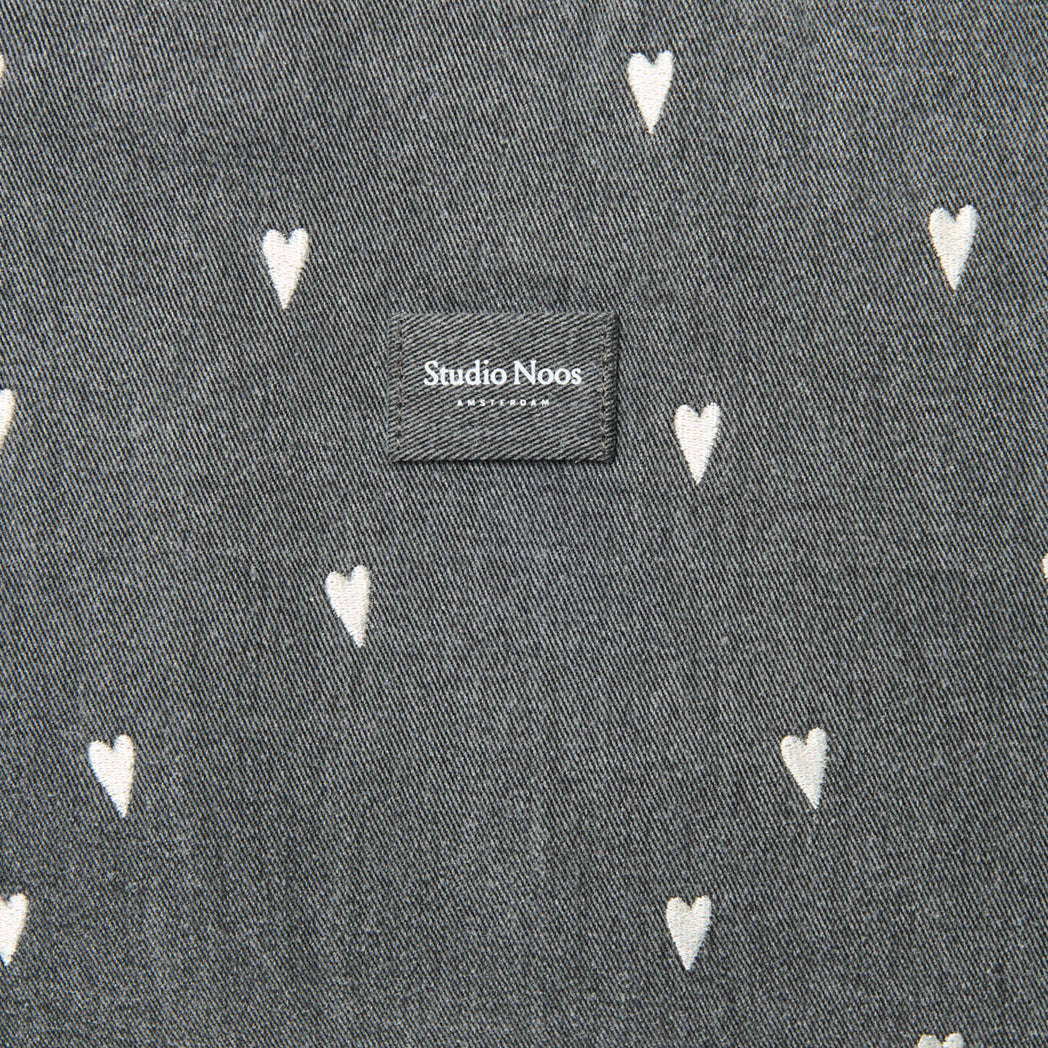 Studio Noos Wickeltasche "Diaper Bag" Grey Denim Hearts bei Yay Kids