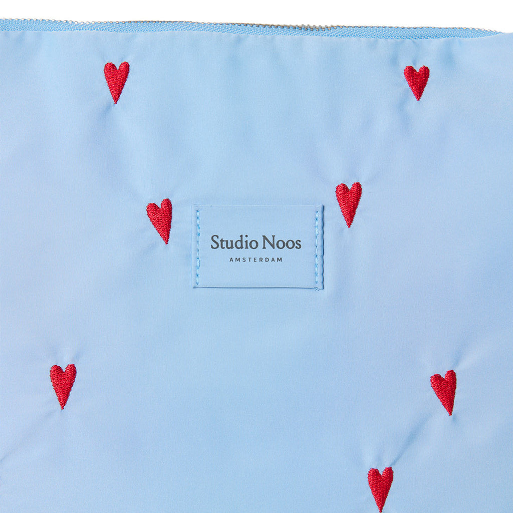 Studio Noos Wickeltasche Puffy Light Blue Hearts bei Yay Kids
