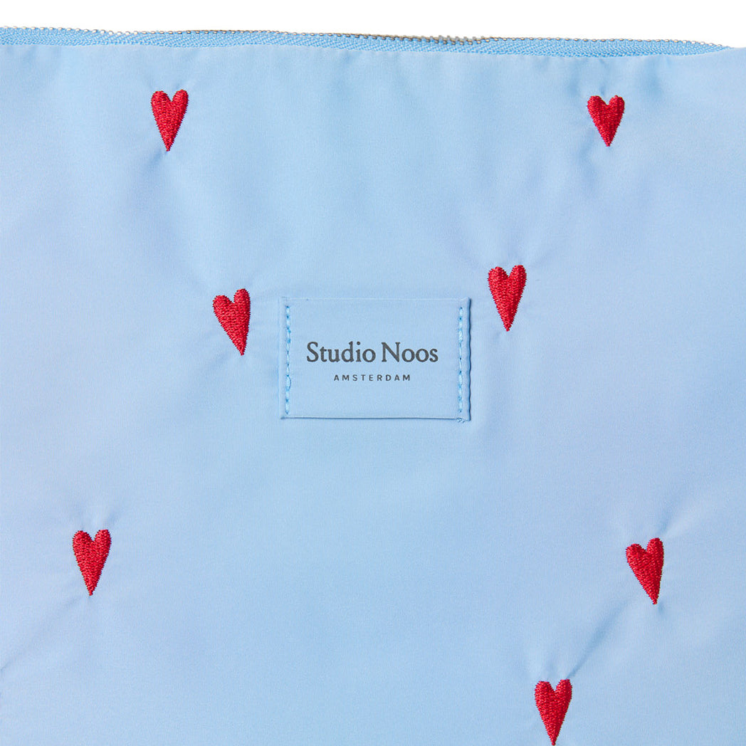 Studio Noos Wickeltasche Puffy Light Blue Hearts bei Yay Kids