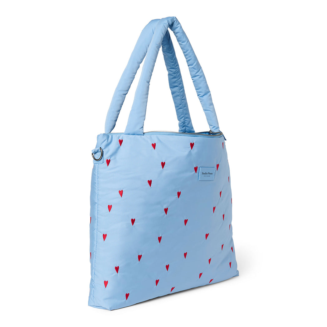 Studio Noos Wickeltasche Puffy Light Blue Hearts bei Yay Kids