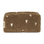 Studio Noos Necessaire Chunky Pouch Teddy Hearts Brown bei Yay Kids