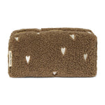 Studio Noos Necessaire Chunky Pouch Teddy Hearts Brown bei Yay Kids