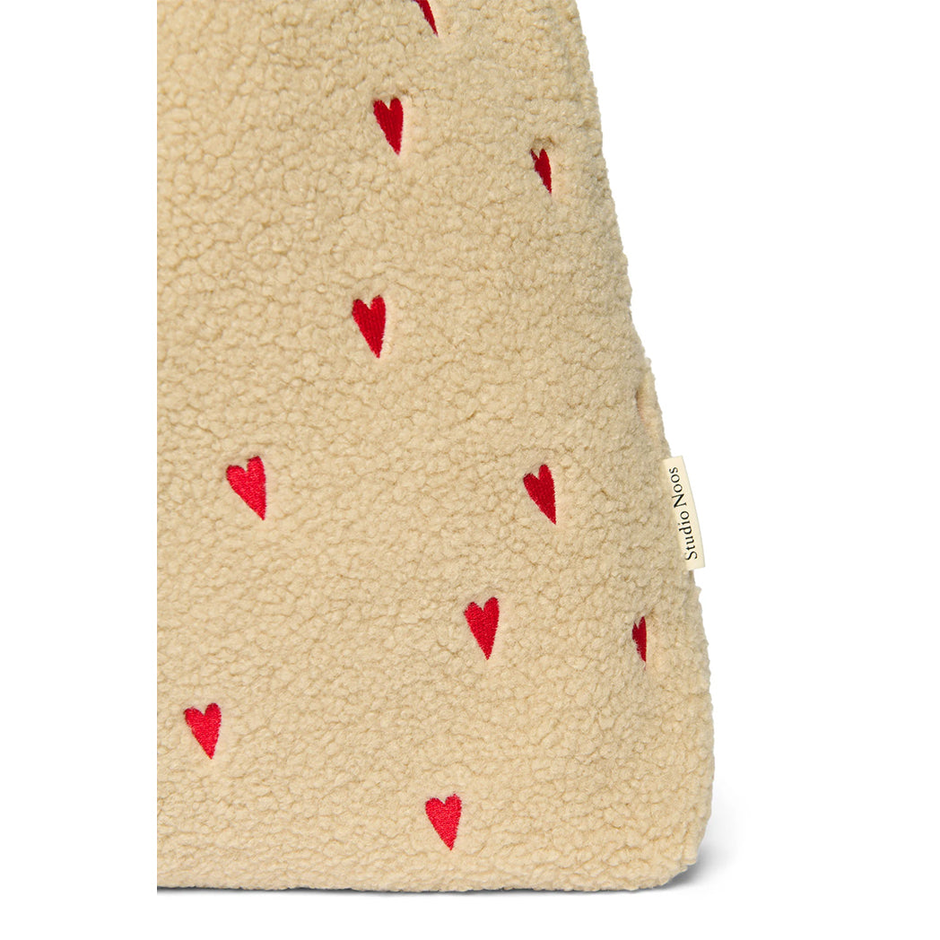 Studio Noos Mom-Bag Chunky Teddy Hearts Ecru bei Yay Kids