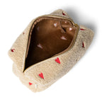 Studio Noos Necessaire Chunky Pouch Teddy Hearts Ecru bei Yay Kids