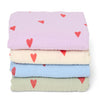 Studio Noos Swaddle Hearts Sage Green 70 x 70 cm bei Yay Kids