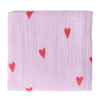 Studio Noos Swaddle Hearts Lilac 70 x 70 cm bei Yay Kids