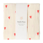 Studio Noos Swaddle Hearts Neutral 120 x 120 cm bei Yay Kids