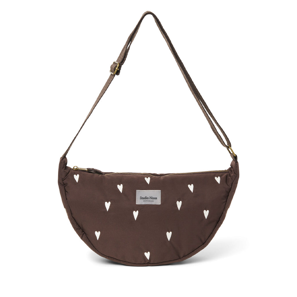 Studio Noos Frauen Puffy Fanny Pack Brown Hearts bei Yay Kids