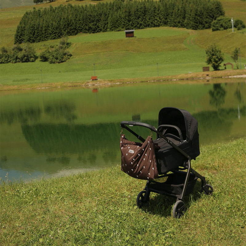 Wickeltasche "Diaper Bag" Puffy Brown Hearts