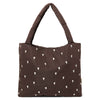 Mom Bag Puffy Brown Hearts