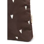 Mom Bag Puffy Brown Hearts