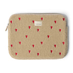 Studio Noos Teddy Hearts Laptop Sleeve Ecru 15 Inch bei Yay Kids