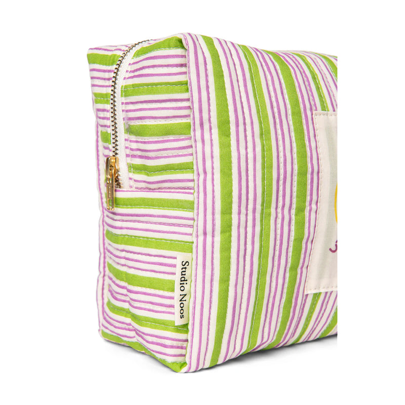 Studio Noos Cotton Toiletry Bag Titane Striped bei Yay Kids
