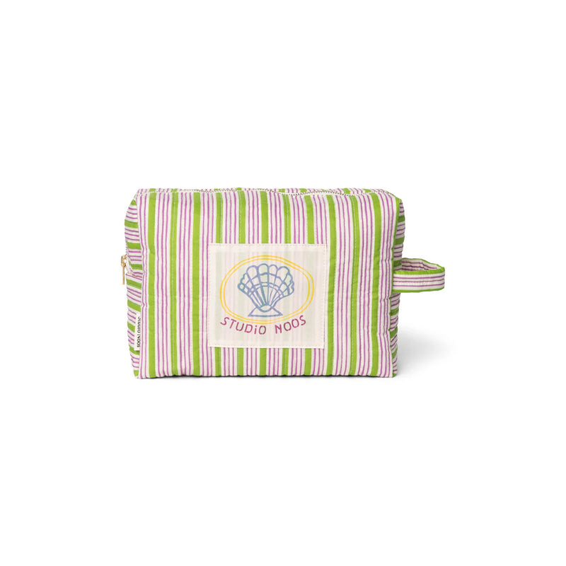 Studio Noos Cotton Toiletry Bag Titane Striped bei Yay Kids