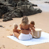 Beach & Picnic Blanket Le Weekend Mid Blue-Cream