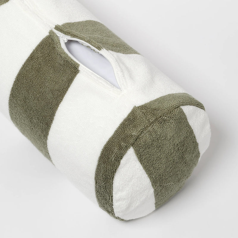 Sunnylife Aufblasbares Strand Kissen The Vacay Olive Stripe bei Yay Kids