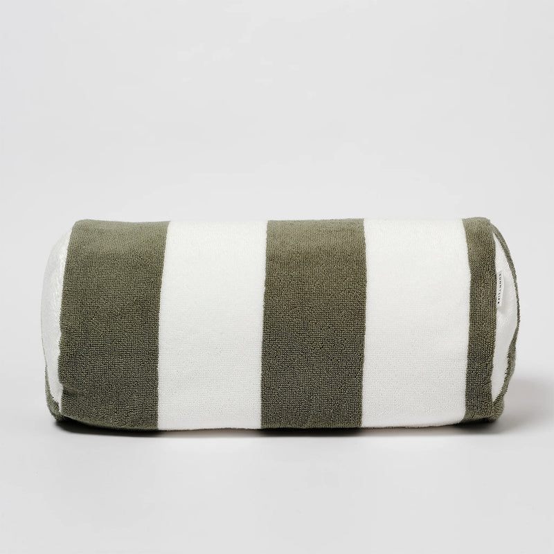 Sunnylife Aufblasbares Strand Kissen The Vacay Olive Stripe bei Yay Kids