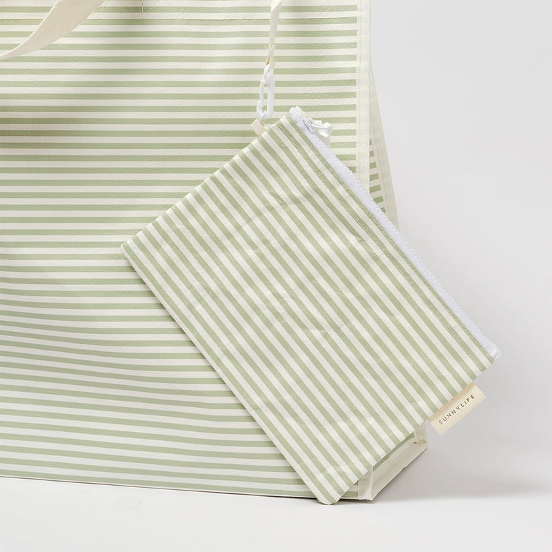 Sunnylife Grosse Strandtasche La Palma Sage Stipe bei Yay Kids