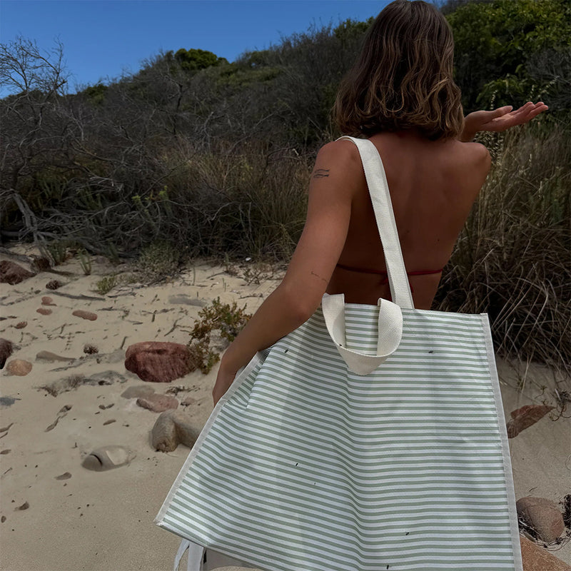 Sunnylife Grosse Strandtasche La Palma Sage Stipe bei Yay Kids