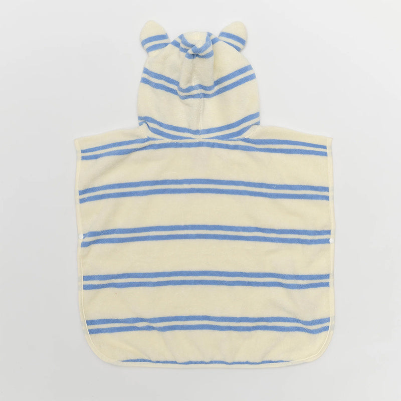 Kapuzenhandtuch für Kinder Sid the Seagull Blue Stripe