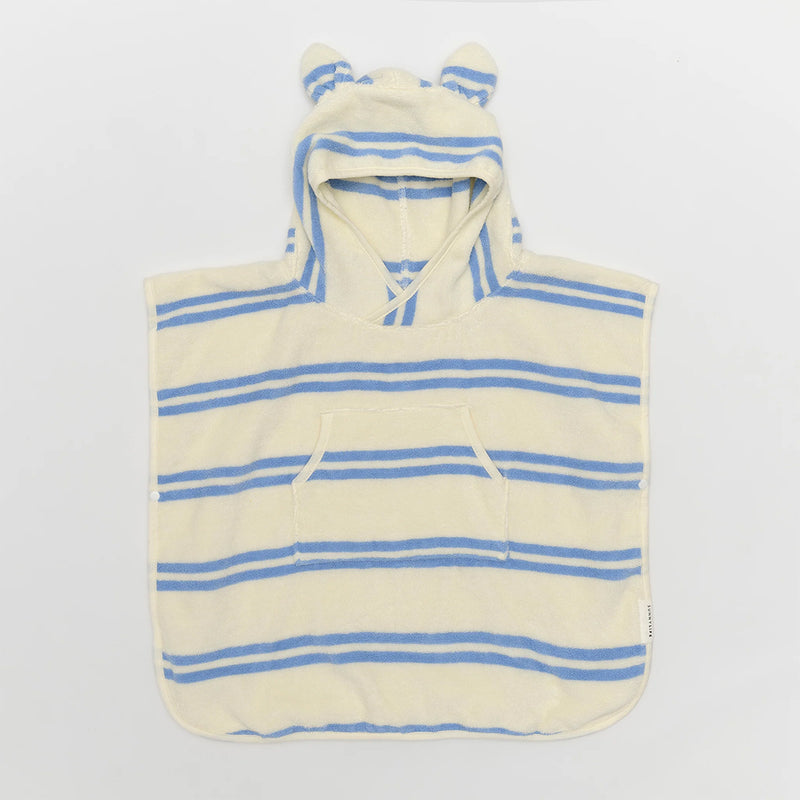 Kapuzenhandtuch für Kinder Sid the Seagull Blue Stripe