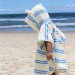 Kapuzenhandtuch für Kinder Sid the Seagull Blue Stripe