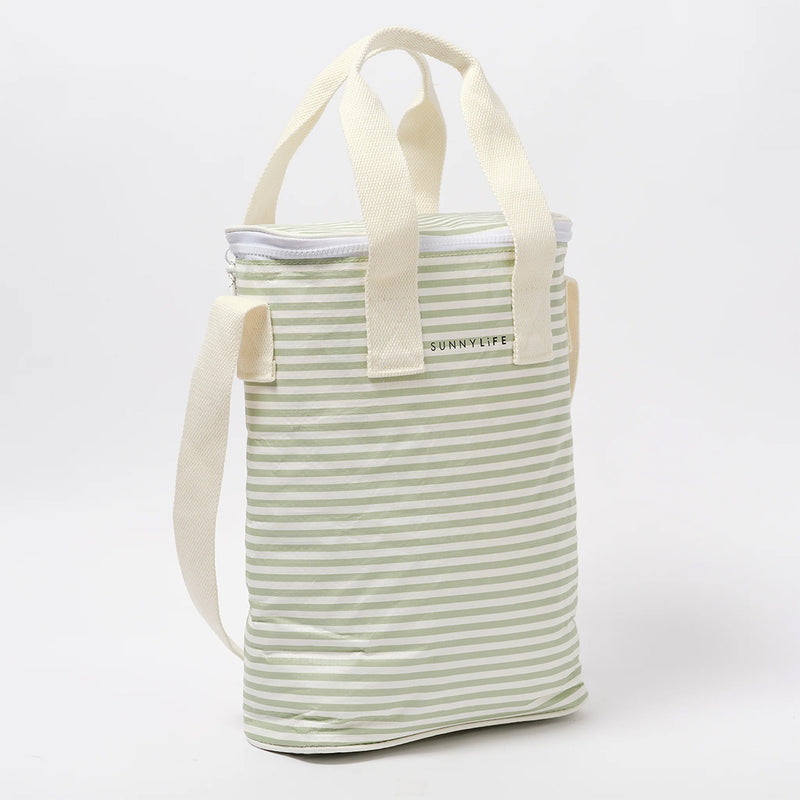 Sunnylife Getränke Kühltasche La Palma Sage Stripe bei Yay Kids