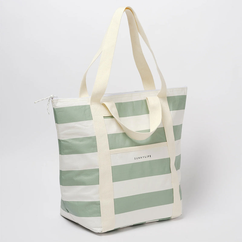 Sunnylife Leichte Kühltasche La Palma Sage Stripe bei Yay Kids