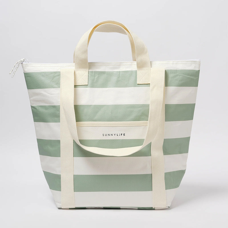Sunnylife Leichte Kühltasche La Palma Sage Stripe bei Yay Kids