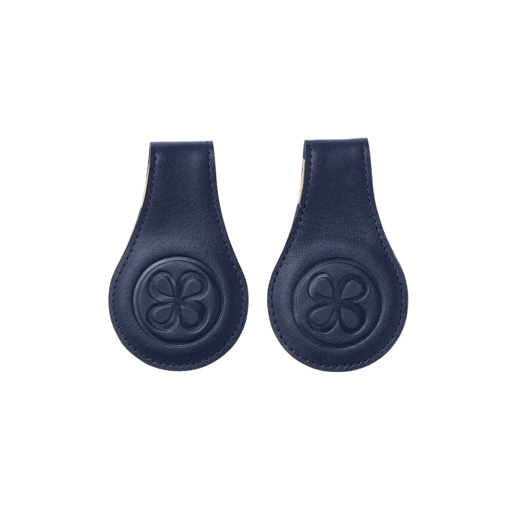 Leder Magnet Clips 2er Set Navy Blue – Cloby