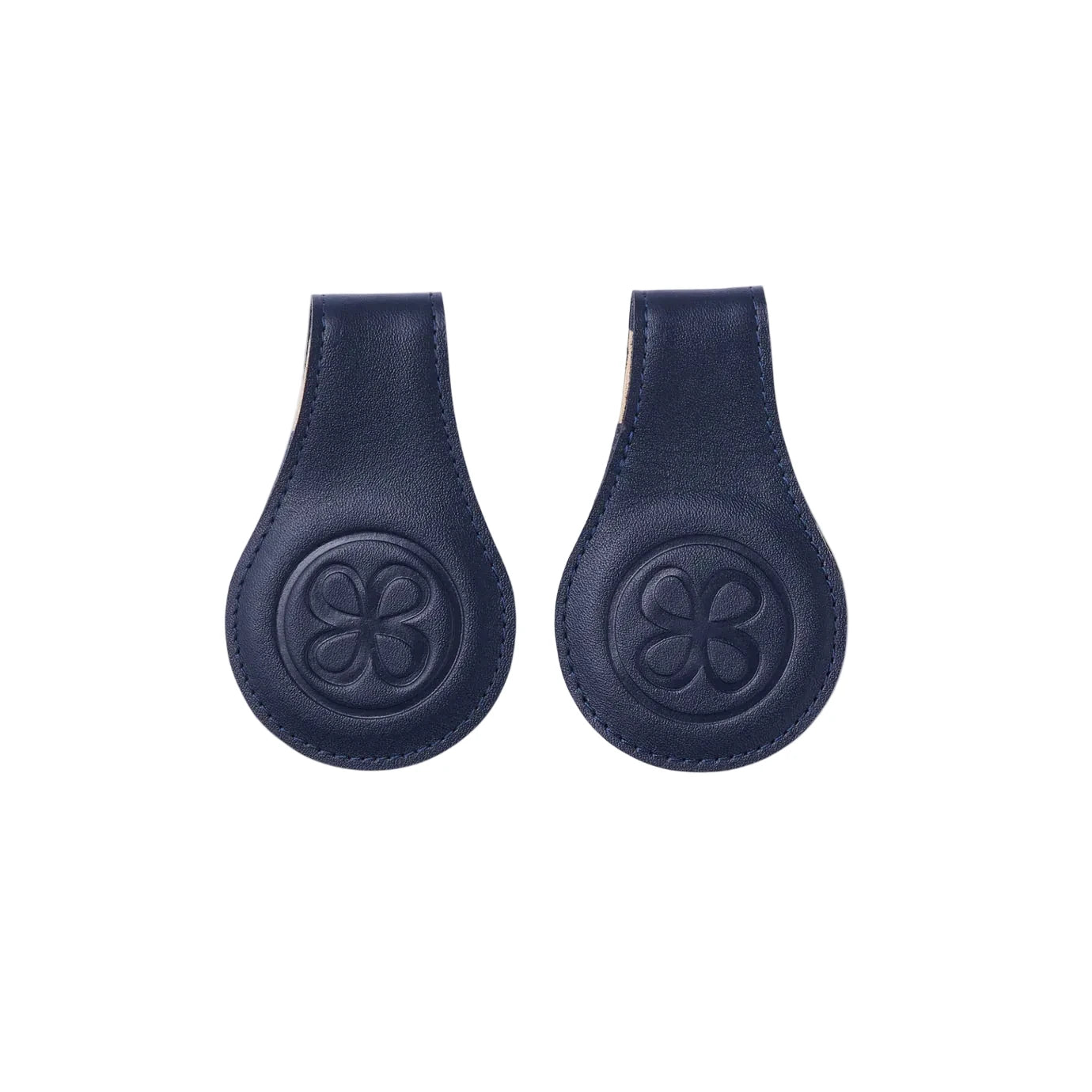 Leder Magnet Clips 2er Set Navy Blue – Cloby