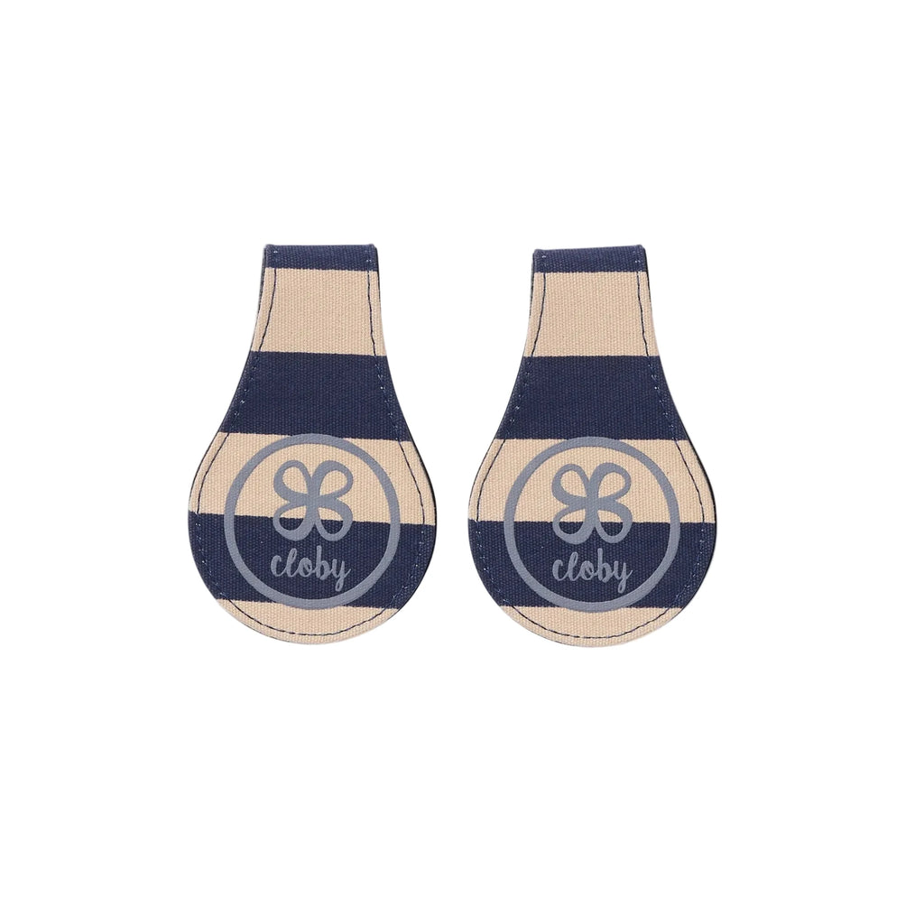 Leder Magnet Clips 2er Set Navy Blue