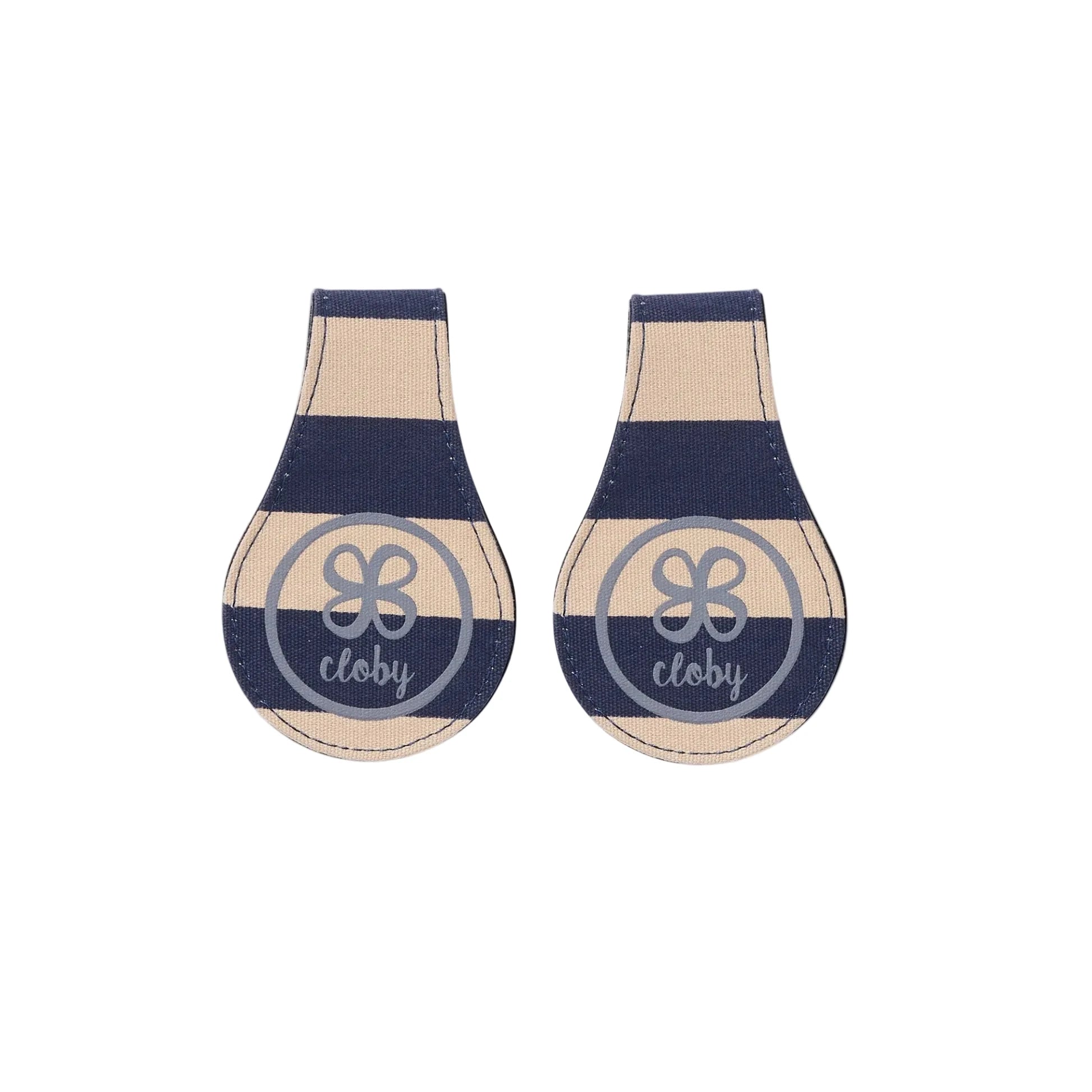 Leder Magnet Clips 2er Set Navy Blue