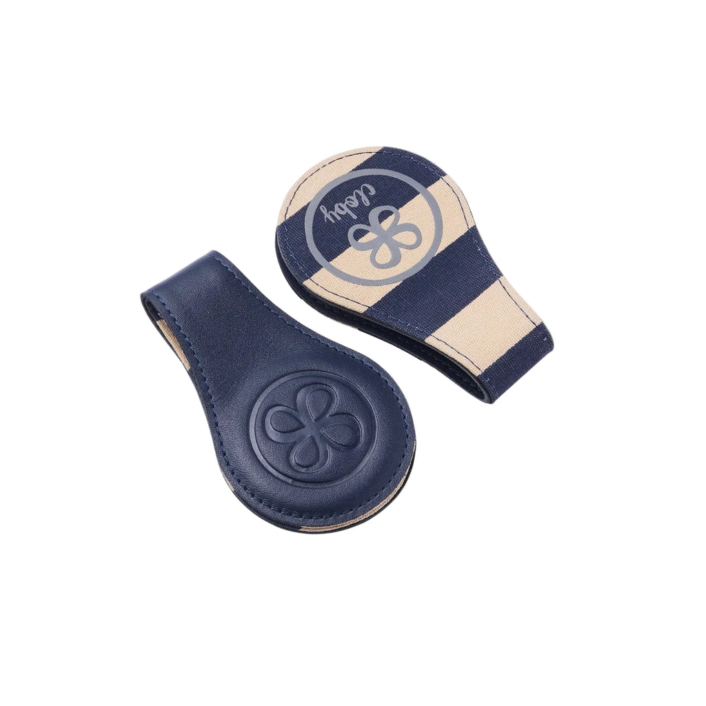 Leder Magnet Clips 2er Set Navy Blue