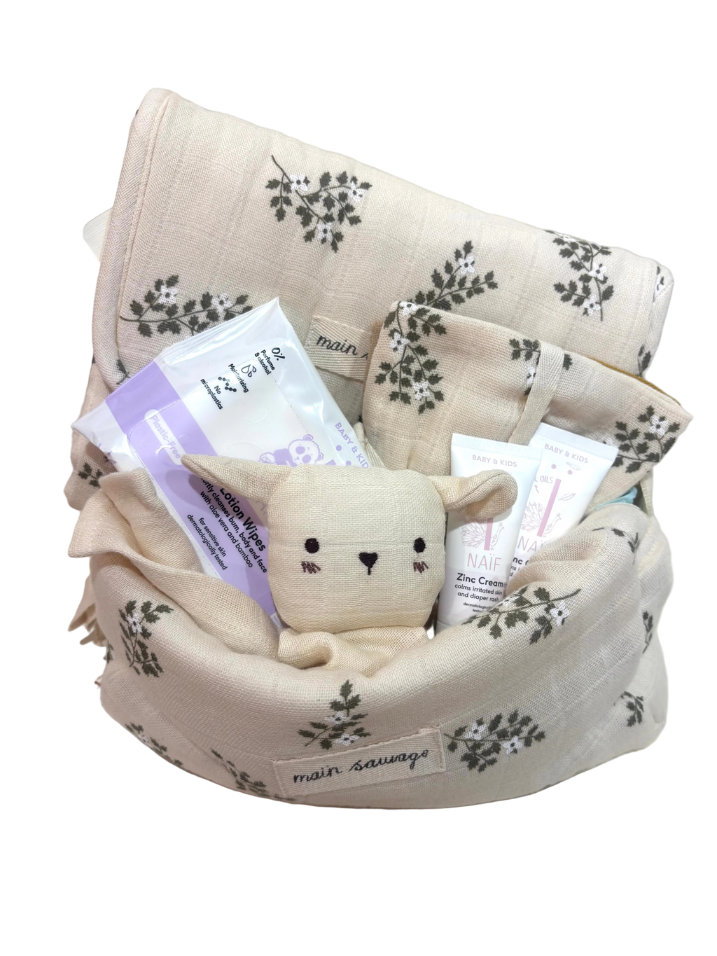 Wickel-Geschenkbox Newborn Main Sauvage Holly Flowers