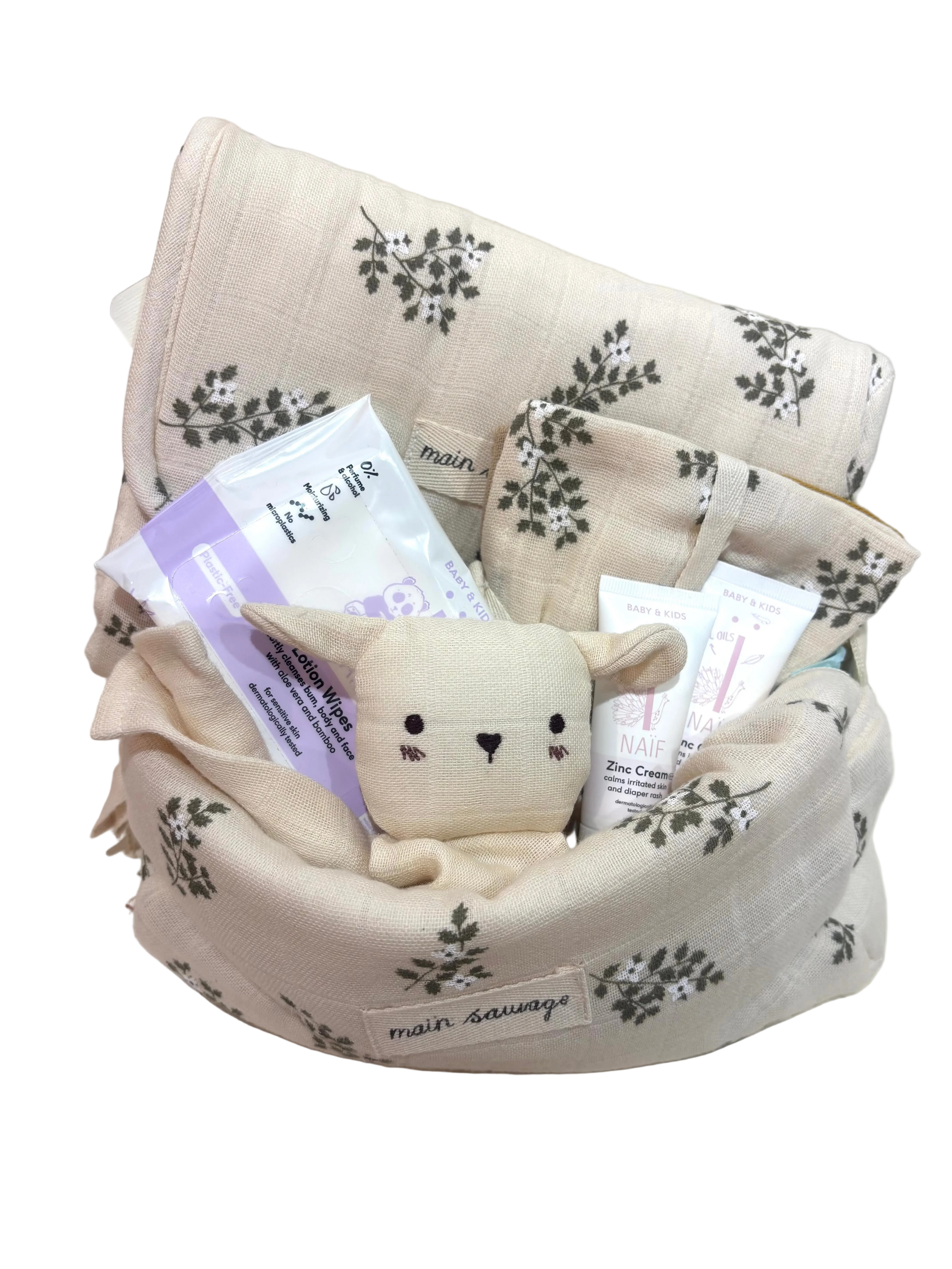 Wickel-Geschenkbox Newborn Main Sauvage Holly Flowers