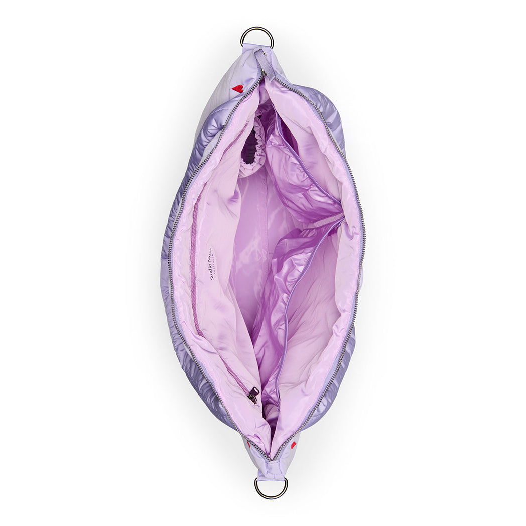 Studio Noos Wickeltasche "Diaper Bag" Puffy Purple Hearts bei Yay Kids