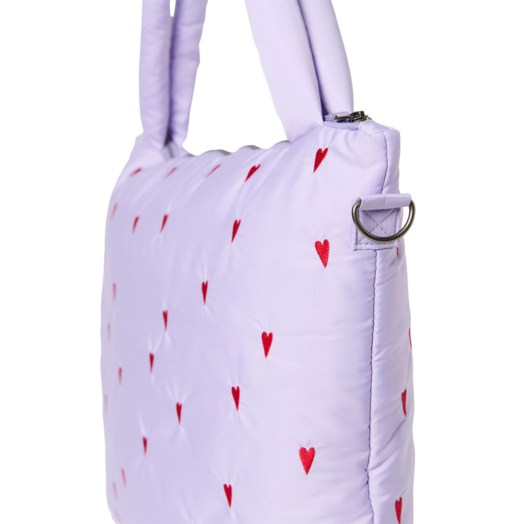 Studio Noos Wickeltasche "Diaper Bag" Puffy Purple Hearts bei Yay Kids