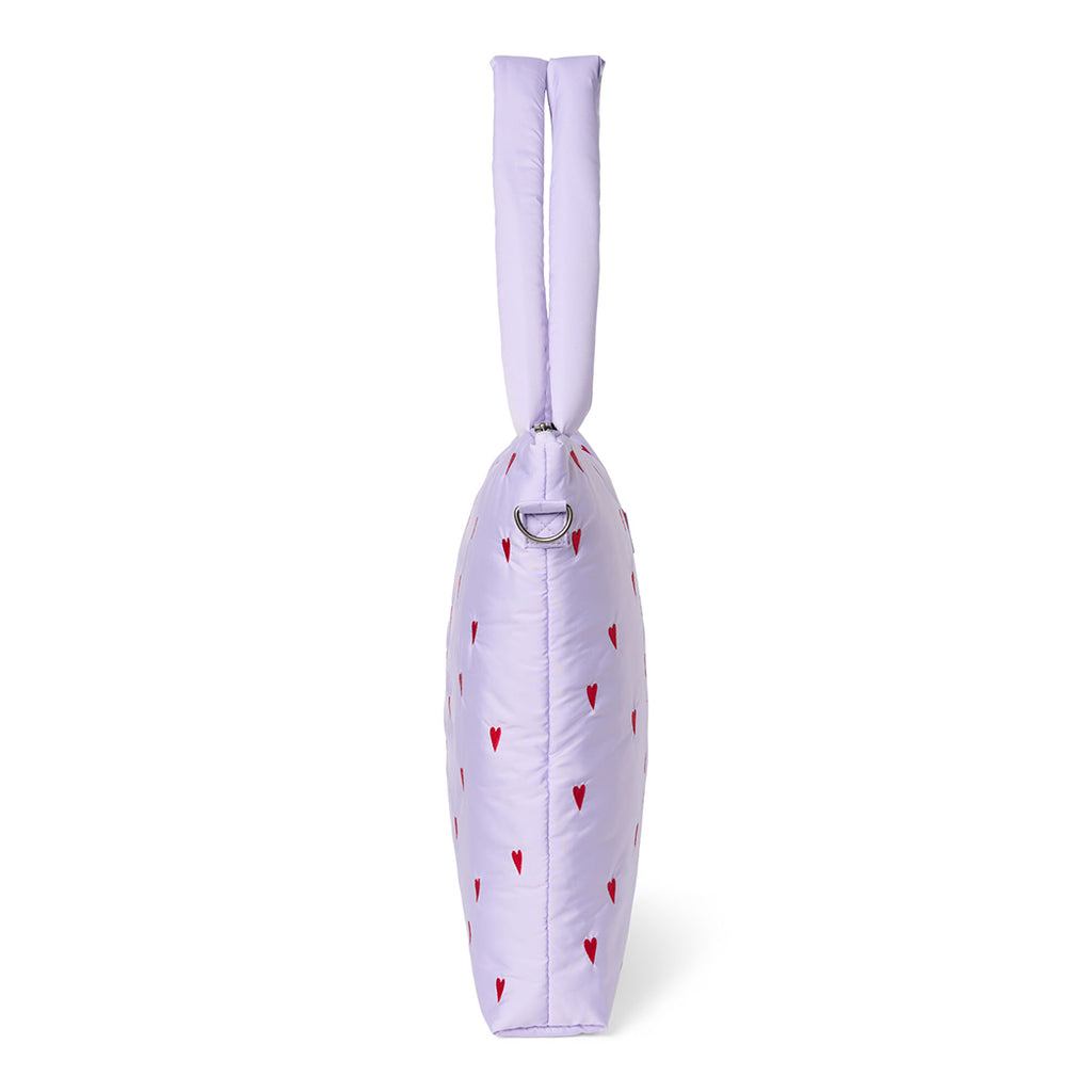 Studio Noos Wickeltasche "Diaper Bag" Puffy Purple Hearts bei Yay Kids