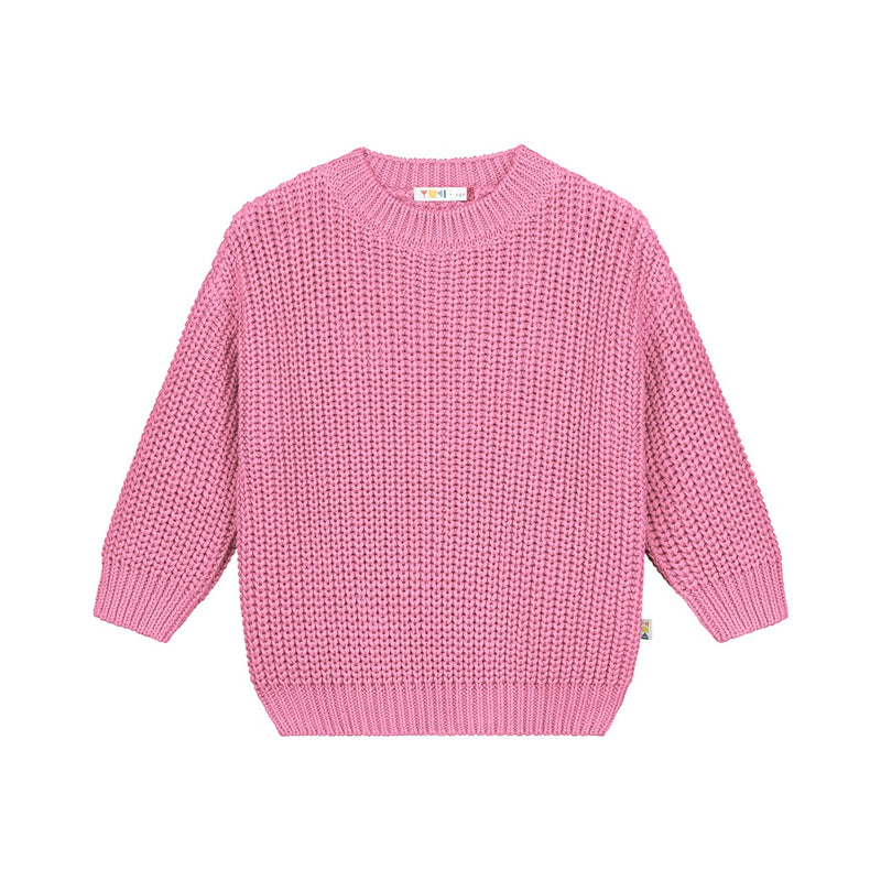 Yuki Kidswear Chunky Knitted Sweater Bubble Gum Pink bei Yay Kids