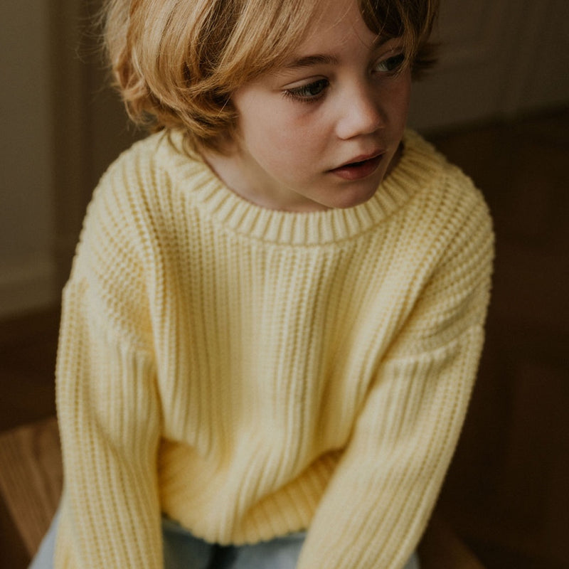 Yuki Kidswear Kinder Strickpullover Chunky Knitted Sweater Vanilla bei Yay Kids