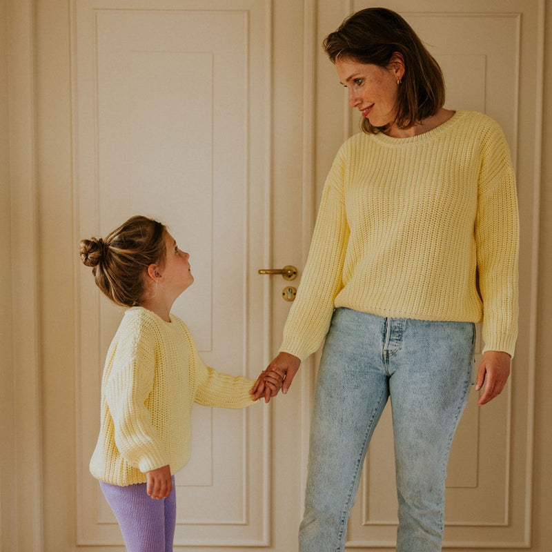 Yuki Kidswear Chunky Knitted Sweater Vanilla bei Yay Kids