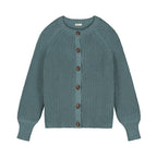 Yuki Frauen Raglan Knitted Cardigan Stone Blue bei Yay Kids
